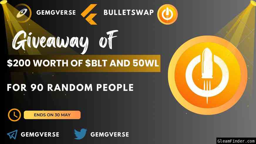 GemGverse X Bulletswap  $200 Worth of tokens