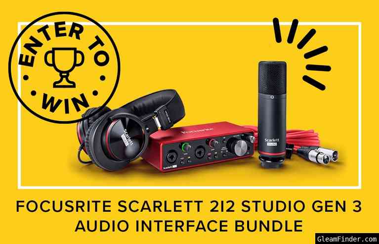 ENTER-TO-WIN A Focusrite Scarlett 2i2 Studio Gen 3 Audio Interface Bundle!