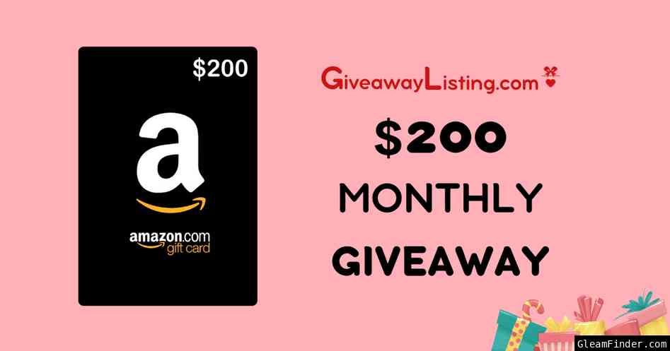 $200 Monthly Giveaway Series - May 2023