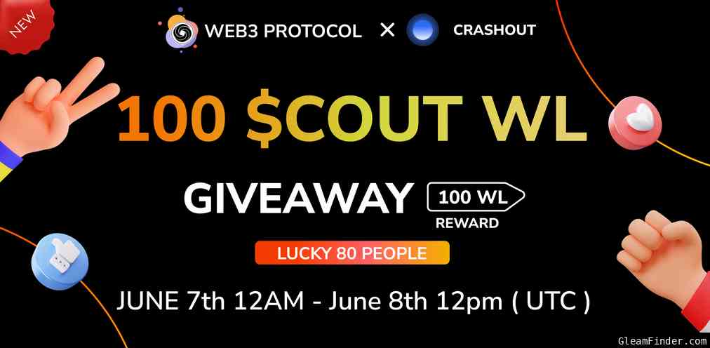 Crashout X web3 protocol 100 $COUT giveaway