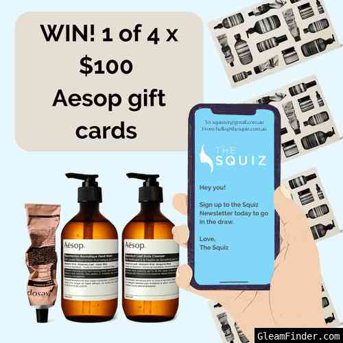 Aesop Gift Cards x The Squiz Giveaway