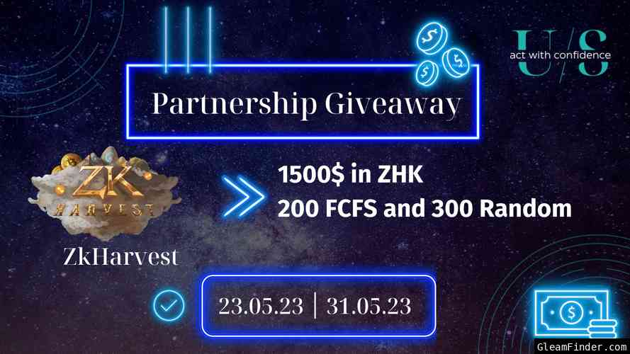 ZkHarvest x UniverseSwap Partnership Giveaway