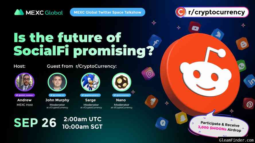 MEXC x r/CryptoCurrency Twitter Space Talkshow Airdrop