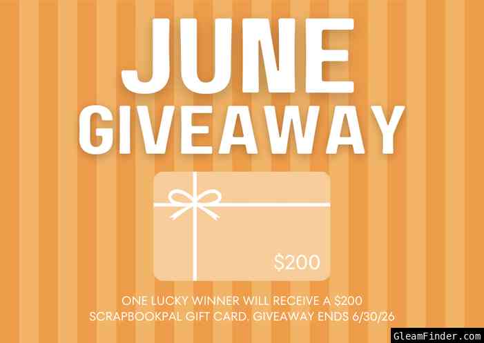 $200 ScrapbookPal Gift Card - June 2026