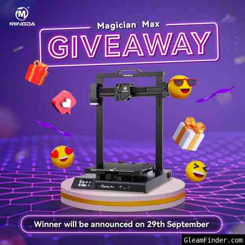Mingda 320*320*400mm Magician Max 3D Printer Giveaway