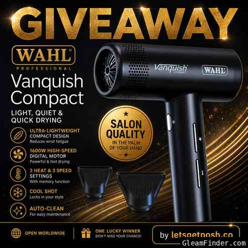✨💨 WAHL Professional Vanquish Compact Hair Dryer Giveaway 💨✨