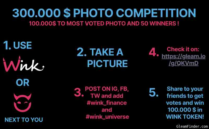 WINK 300.000$ Photo Voting Contest