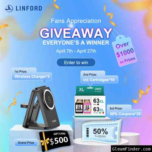 Linford Office April Fans Giveaway