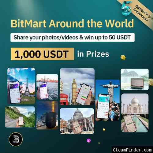 BitMart Around The World - 1,000 USDT in Prizes