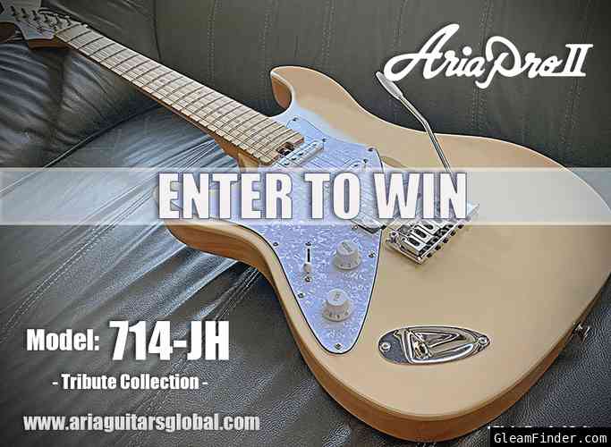 Enter to Win a FREE Aria Pro II - 714-JH Tribute Collection Guitar
