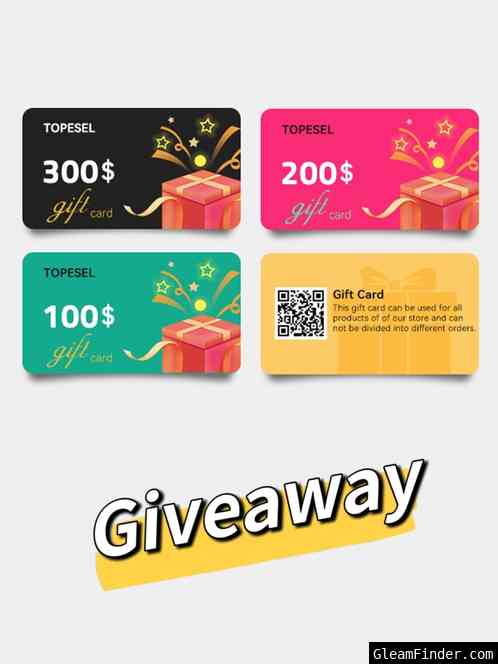 TOPESEL $600 Gift Card Giveaway