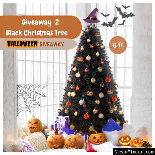 Giveaway 2 Black Christmas Tree (6ft)
