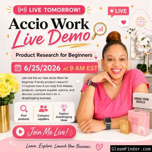 Inside Your Hu$tle x Accio Work Live Stream Giveaway