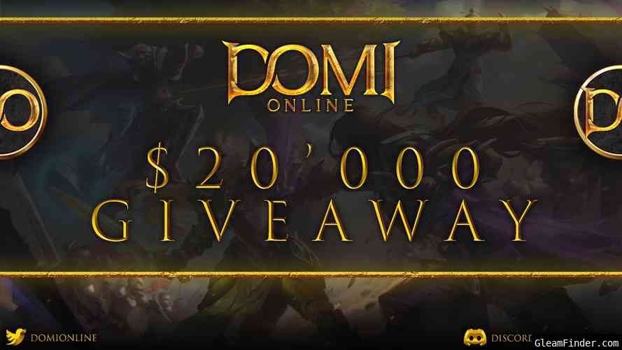 Domi Online Early Adopters $20,000 Giveaway!
