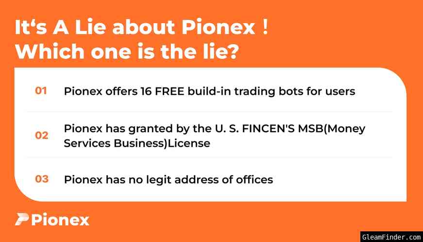 2 Truths & A Lie about #Pionex