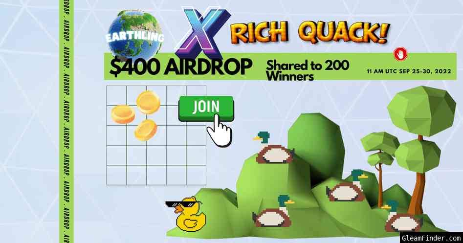 $400 Earthling x RichQUACK Airdrop Campaign