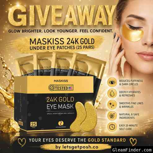 ✨👁️ MASKISS 24K GOLD UNDER EYE PATCHES GIVEAWAY 💛✨