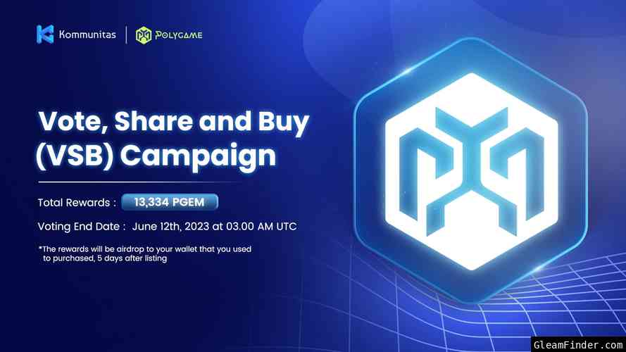 Polygame Vote, Share, and Buy Campaign