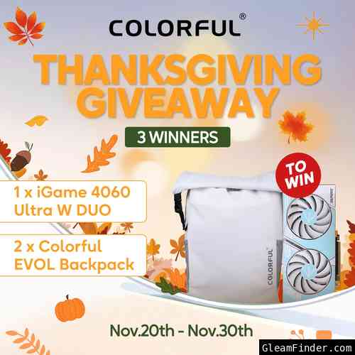Colorful Thanksgiving Giveaway