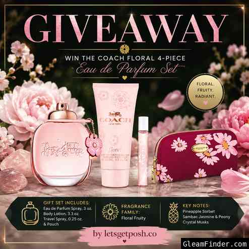 🌸🍍✨ WIN THE COACH FLORAL 4-PIECE EAU DE PARFUM GIFT SET ✨🌸🍍
