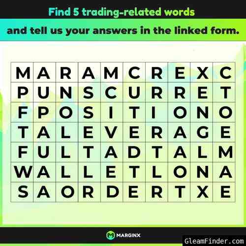 MarginX Contest: Find 5 trading-related words!