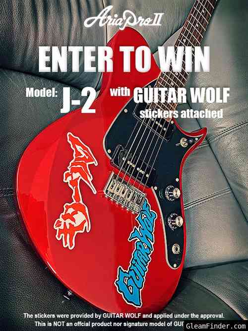 Enter to Win a FREE Aria J-2 Guitar with Stickers applied