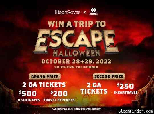 iHeartRaves - Escape Halloween 2022 Giveaway