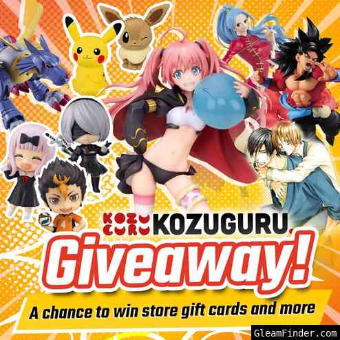 KOZUGURU $25 Anime Gift Card Giveaway - Sept-Oct